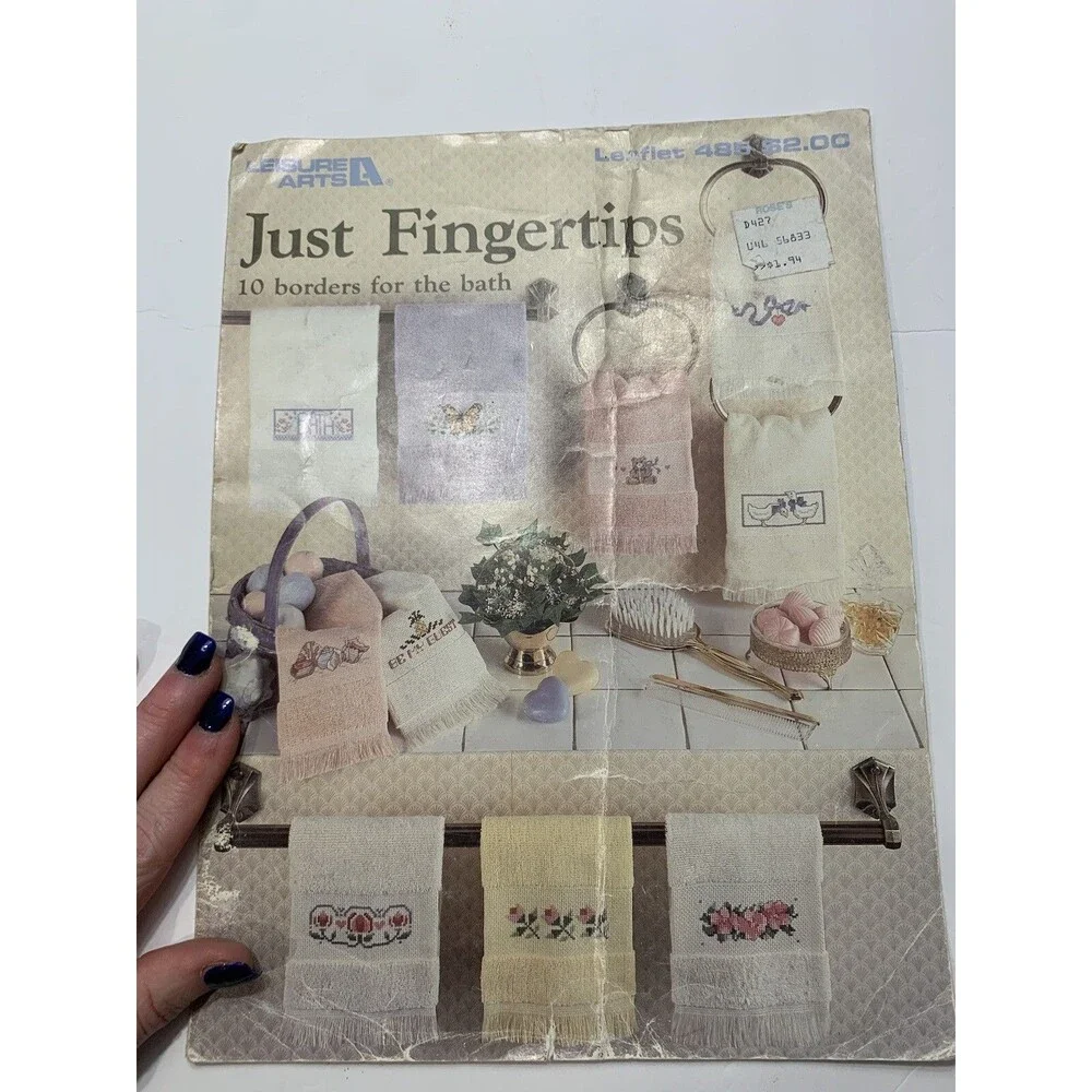 Just Fingertips 10 borders for the bath Counted Cross-Stitch Patterns~ booklet